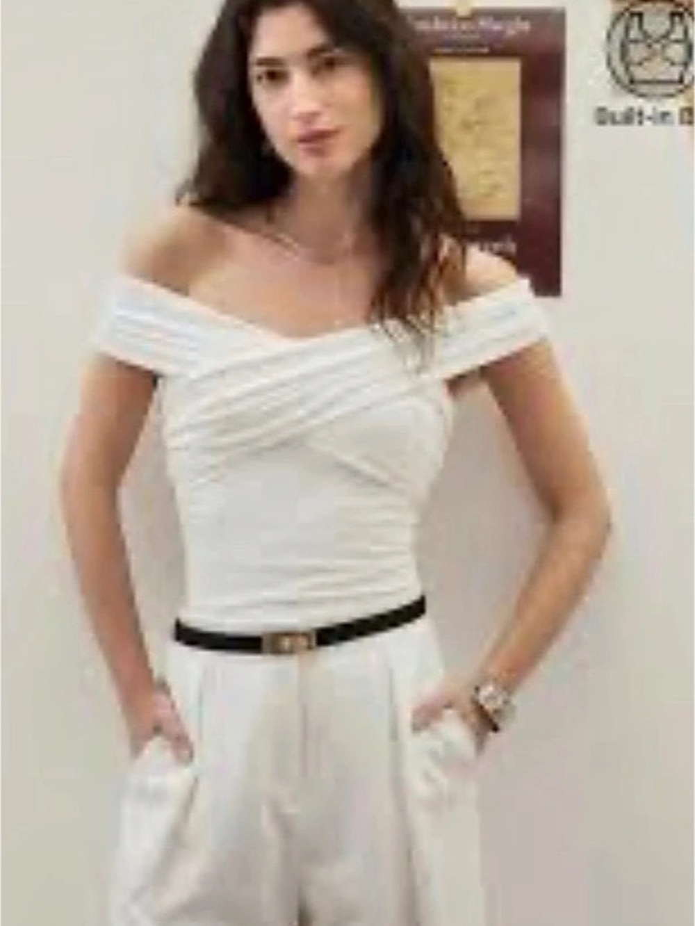 Criss Cross Off Shoulder Off-Shoulder White Top NWT from OGL